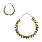 Earring gold-plated beads triangles