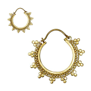 Boucles doreilles plaqué or boules plates triangles