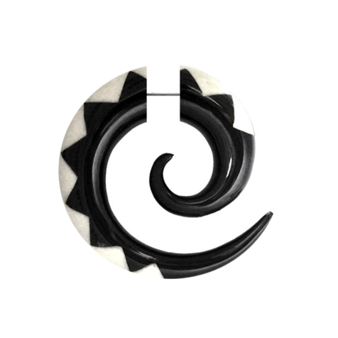 Fausse spirale en corne triangles en os