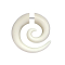 Fake spiral white made of bone