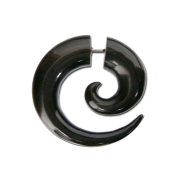 Fake Spirale schwarz aus Horn