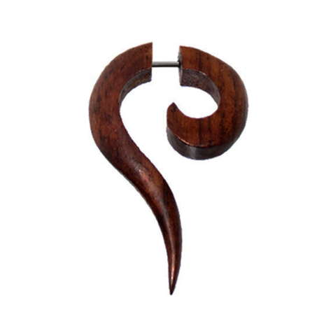 Fake spiral hook made from sono wood