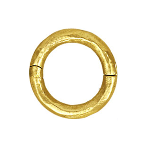 Anneau segment pliable doré martelé