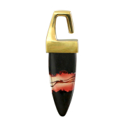 Ear weight square gold-plated tooth lava epoxy red from...