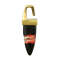 Ear weight square gold-plated tooth lava epoxy red from Narra wood