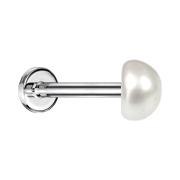 Micro Labret femelle argent perle
