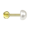 Micro labret internal thread gold-plated pearl