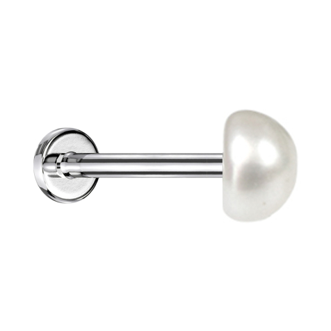 Micro Labret Innengewinde silber Perle