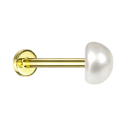 Micro Labret femelle perle dorée