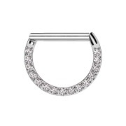Micro anneau segment pliable argent Halring front...