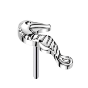 Threadless Seahorse Silver