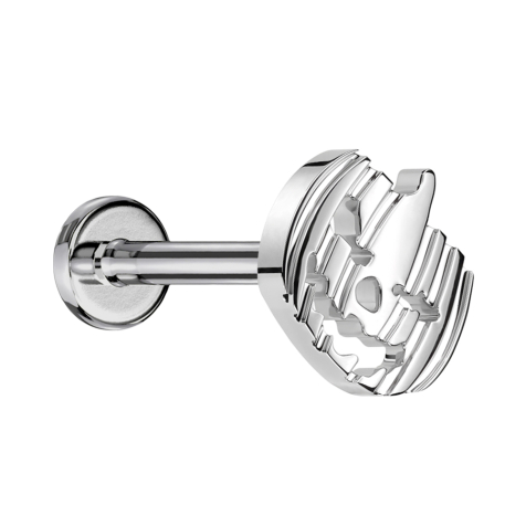 Micro Labret filetage intérieur argenté Citrouille dHalloween argentée
