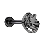 Micro Labret filettatura interna nera Zucca di Halloween...