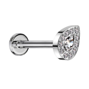 Micro Labret filetage intérieur argent goutte en...
