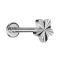 Micro Labret Innengewinde silber Diamantschliff Scheibe Stern silber