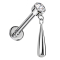 Micro labret internal thread silver cylinder silver crystal silver pendant drop silver