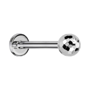 Labret Micro Threadless argenté avec boule disco...