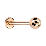 Micro Threadless Labret rosegold mit Discokugel rosegold