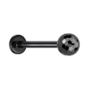 Labret Micro Threadless noir avec boule disco noire