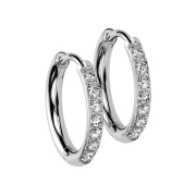 Boucle doreille argent cristaux argent