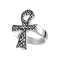 Bague argent croix avec motif serpent