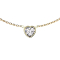Chain gold-plated pendant heart crystal silver