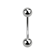 Micro banane argentée avec deux boules