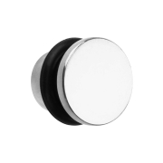 Flachkopf Plug silber