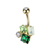 Banana gold-plated with ball silver crystal silver and...