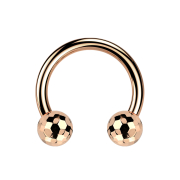 Micro Threadless Circular Barbell rose gold with two...