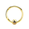 Micro segment ring hinged gold-plated with ball