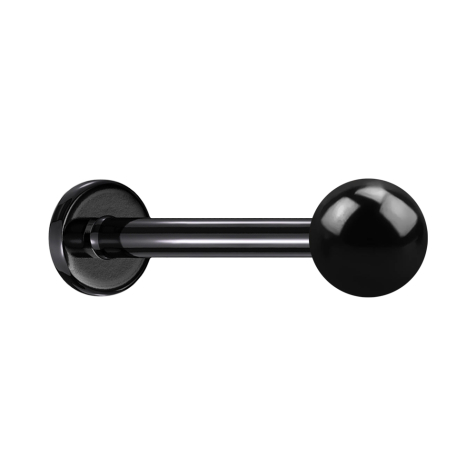 Micro Labret internal thread black with ball