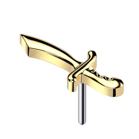 Threadless Pirate Sabre, Gold Plated