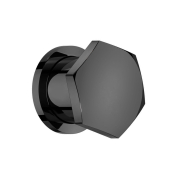 Flesh Plug schwarz Hexagon mit O-Ring