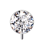 Demi-sphère sans filetage argentée à...