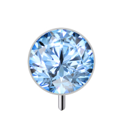 Demi-sphère argentée sans filetage à...