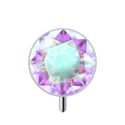 Demi-sphère sans filetage argentée à...