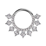 Micro segment ring, foldable, silver, round and square...