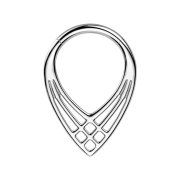 Anello micro segmentato pieghevole argento tre angoli...