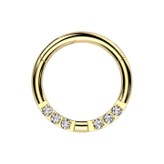 Anello a micro segmenti con cerniera in argento cinque...