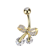 Banana argento con sfera argento cristallo argento e...