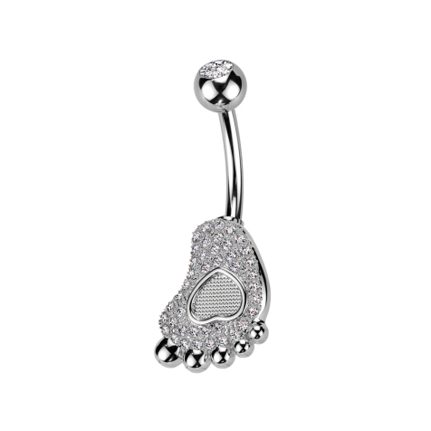 Banana silver with ball silver crystal silver and flower crystals silver and silver