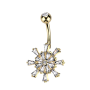 Banana argento con sfera argento cristallo argento e...