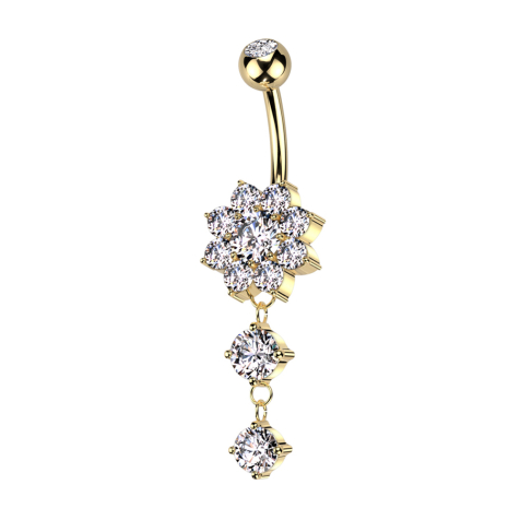 Banane argentée avec deux boules cristal argent pendentif poutre pointue trois cristaux