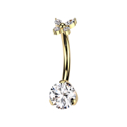 Threadless gold-plated banana, simple gold-plated...