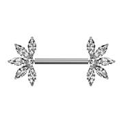 Barbell sans filetage argenté avec deux...