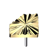 Threadless Diamantschliff Scheibe Diamant vergoldet