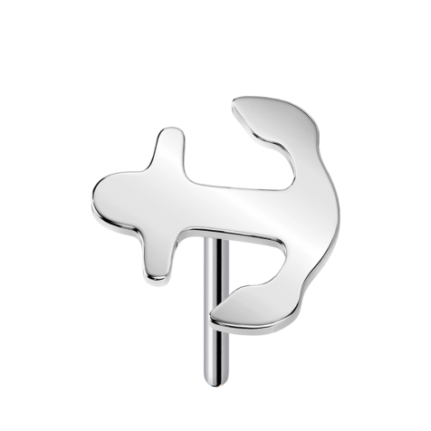 Ancre sans filetage argentée