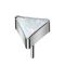 Threadless triangle argent opale blanche