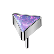 Threadless dreieck silber Opal violett